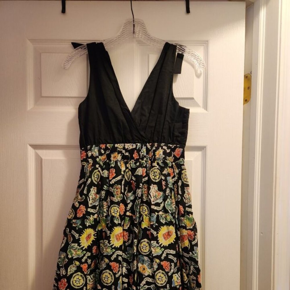 NEW Anthropoligie Maeve Polynesian Islands Dress Tiki Size 0 - Picture 8 of 9